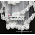 2016 hot sale 3 couches blanc / ivoire dentelle cathedra voile de mariage